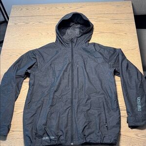 Burton Men's Dark Gray Hooded Jacket - Size XL